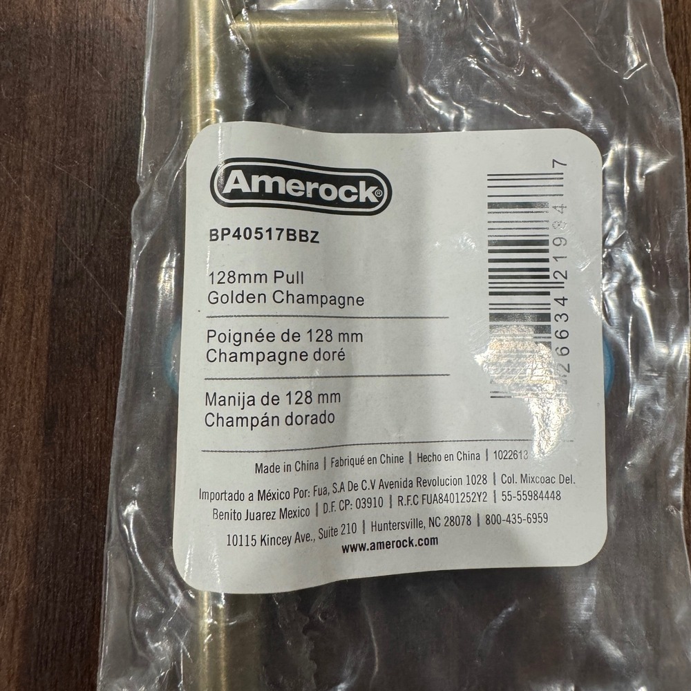Amerock Bar Pull 128mm Golden Champagne Cabinet Handle Hardware 10 Pack